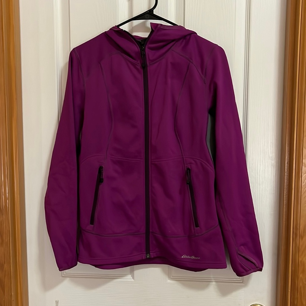Hooded athletic jacket by Eddie Bauer